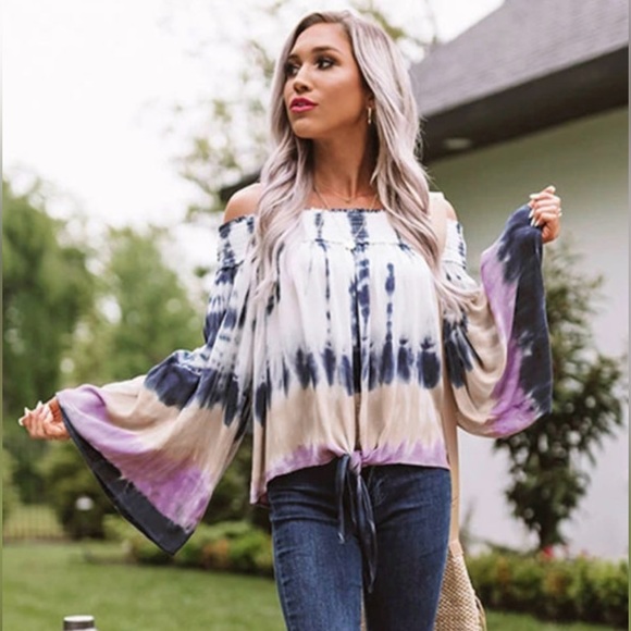 Tops - #15 Tie Dye Off Shoulder Top